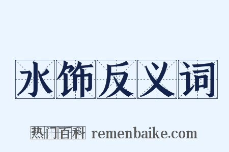 水饰反义词是什么意思的图片